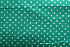 DO: Small White Dots Teal Patchwork / Craft Fabric