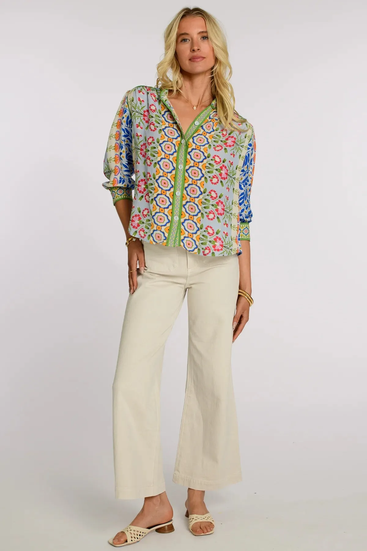 Elizabeth James Lucia Top - Spring Mixed Stripe