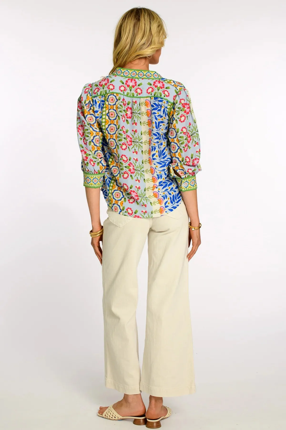Elizabeth James Lucia Top - Spring Mixed Stripe