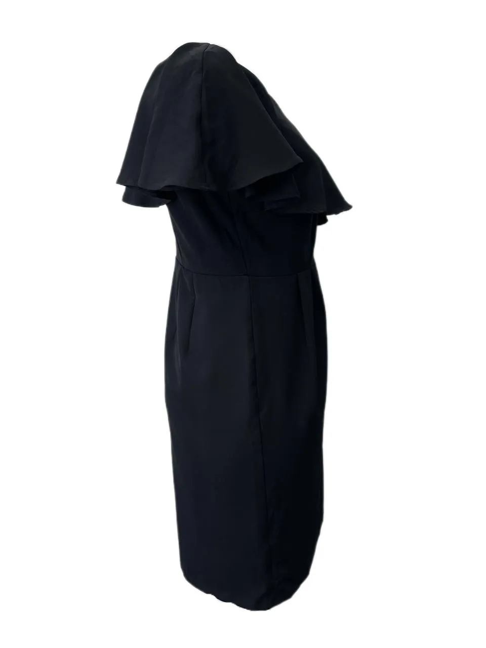 ELOQUII Women's Plus Black Ruffle Dress Size 16 NWT