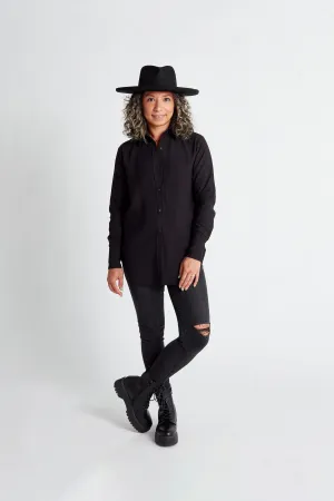 Essential Classic Button Up Shirt in Black