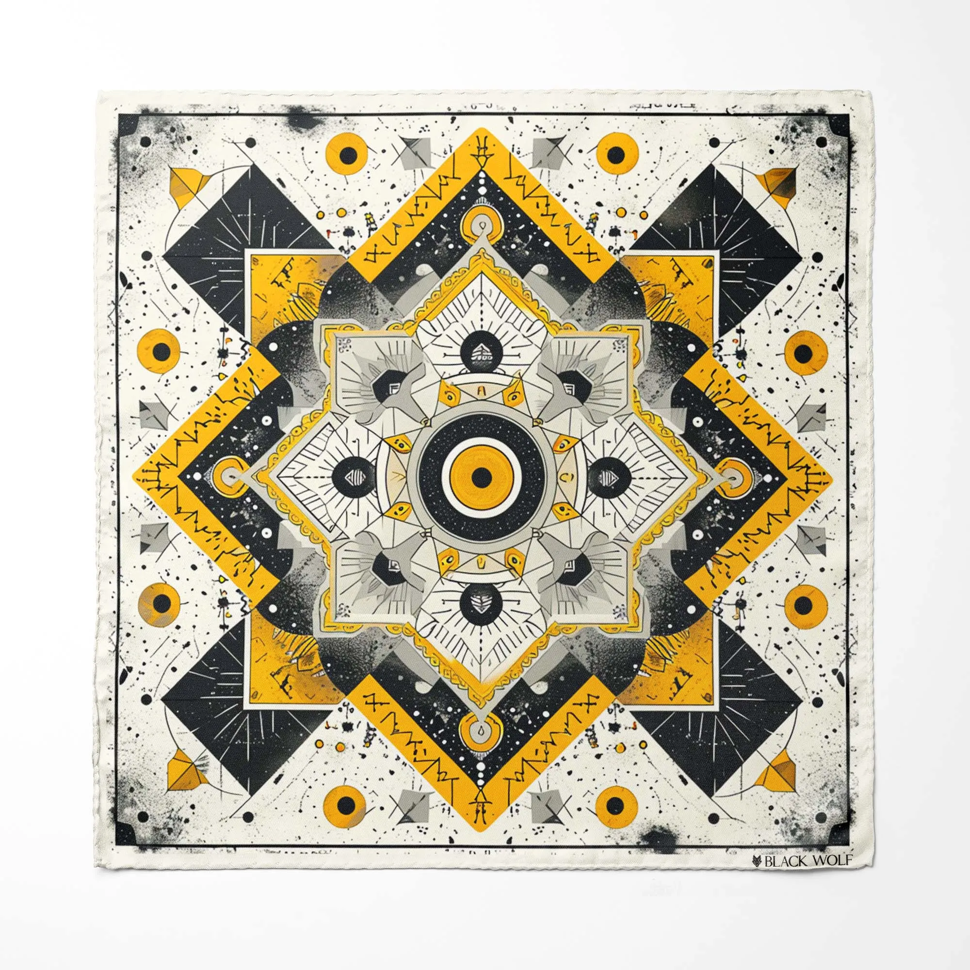 ETHNIC ABSTRACT SILK POCKET SQUARE