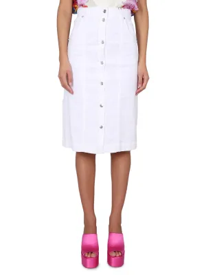 ETRO Chic Midi Skirt with Front Button Closure