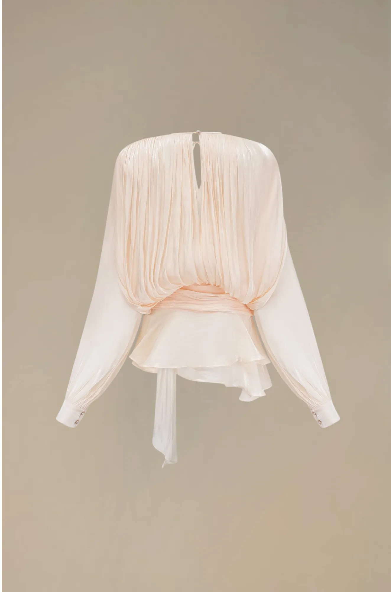 Eugénie - Fully-Pleated Ruffled Mini Dress for Woman
