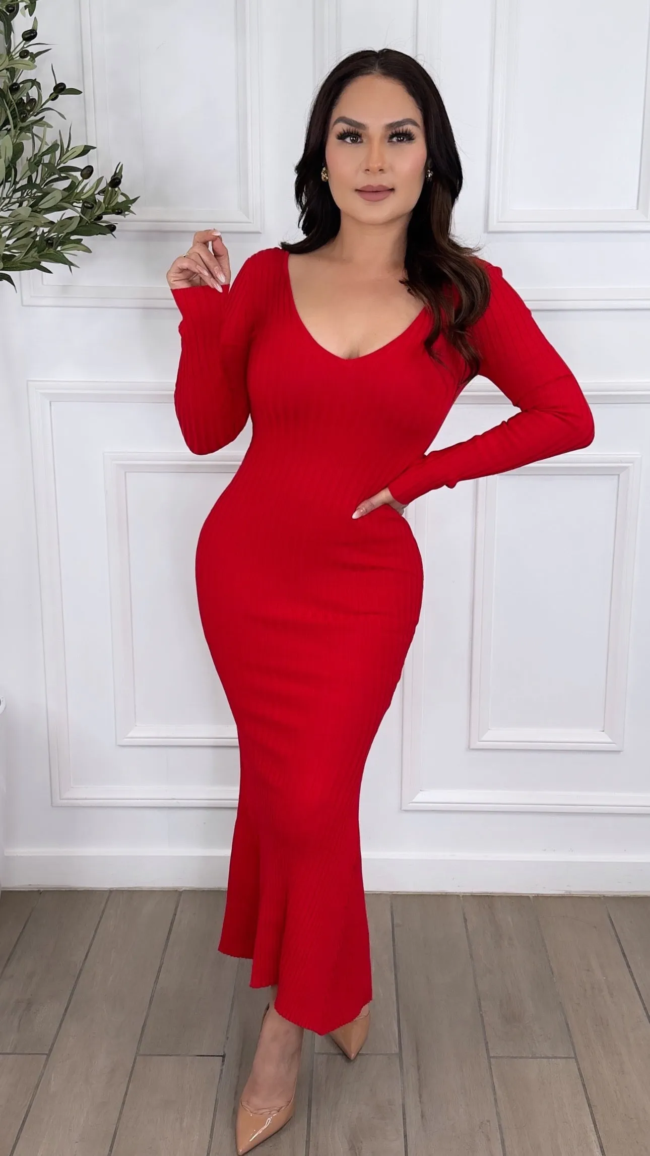 FALLING FOR YOU RED DRESS