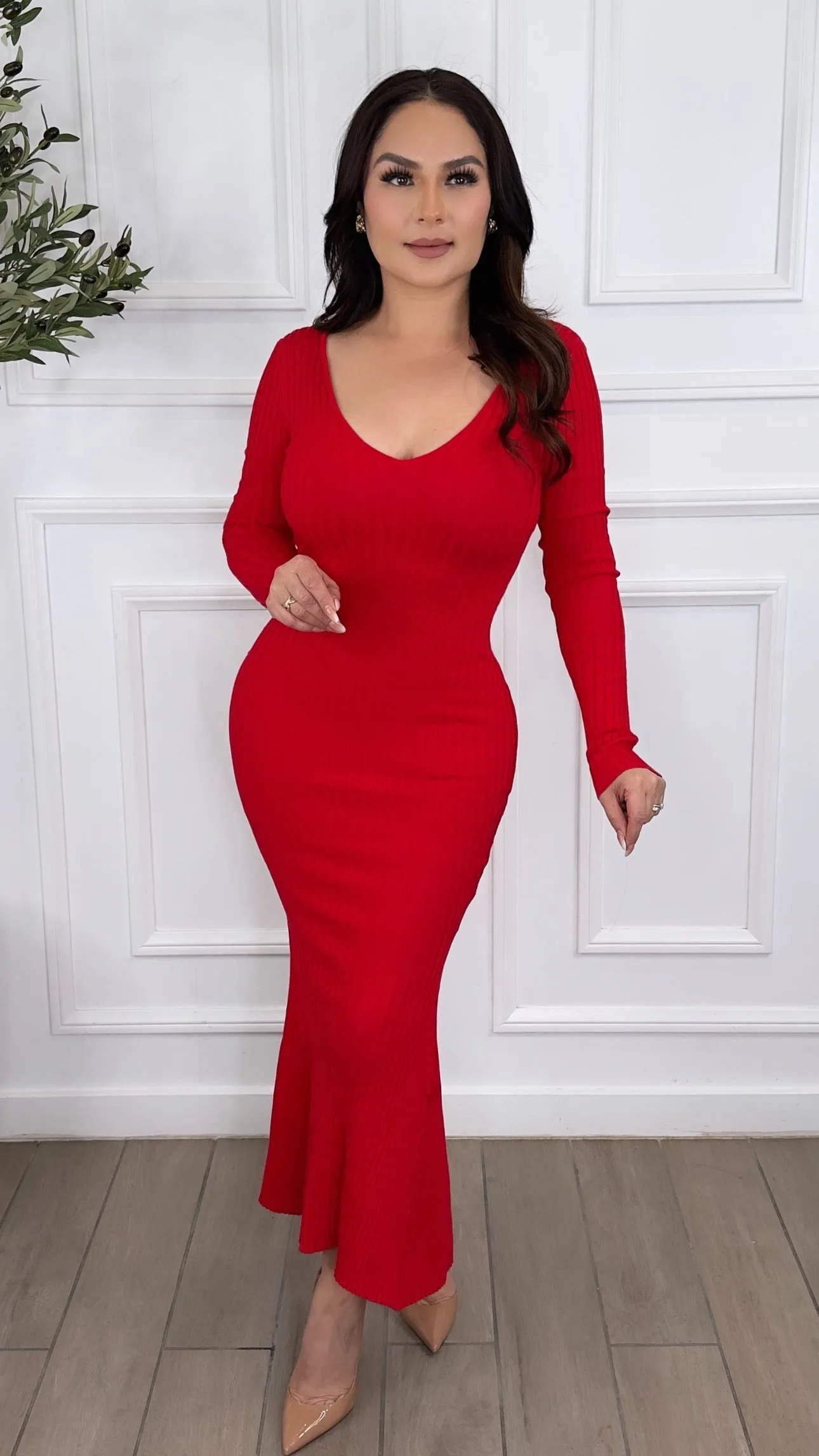 FALLING FOR YOU RED DRESS