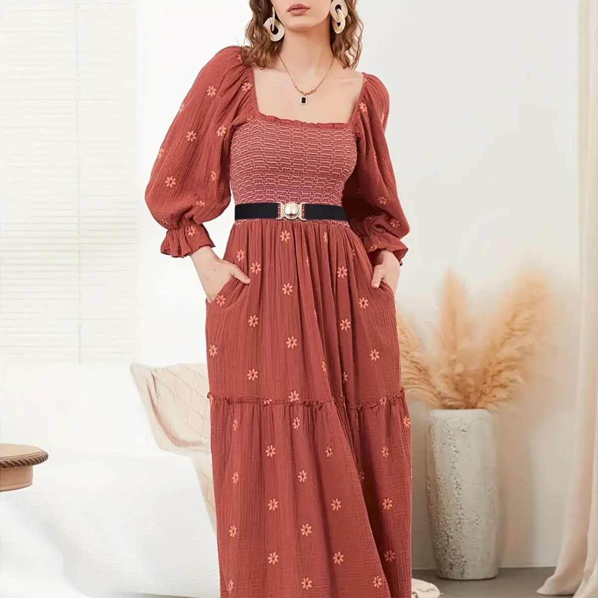 Fashionable Women's Belt 1 2 Inch Wide Round Buckle Ins Style Jeans Dress Belt
