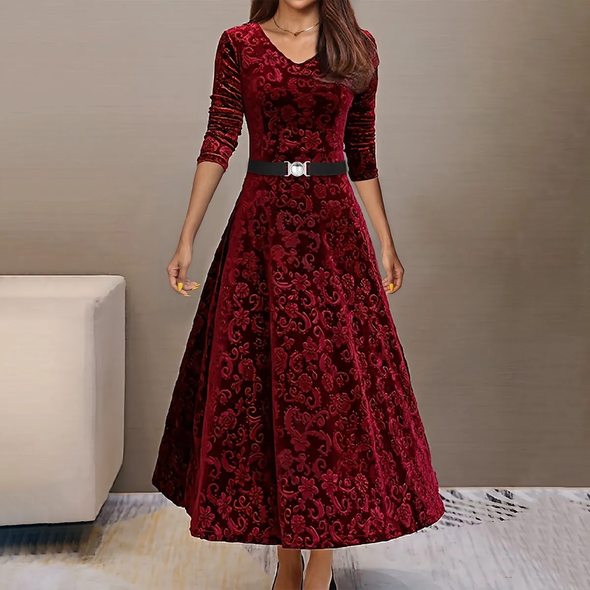 Fashionable Women's Belt 1 2 Inch Wide Round Buckle Ins Style Jeans Dress Belt