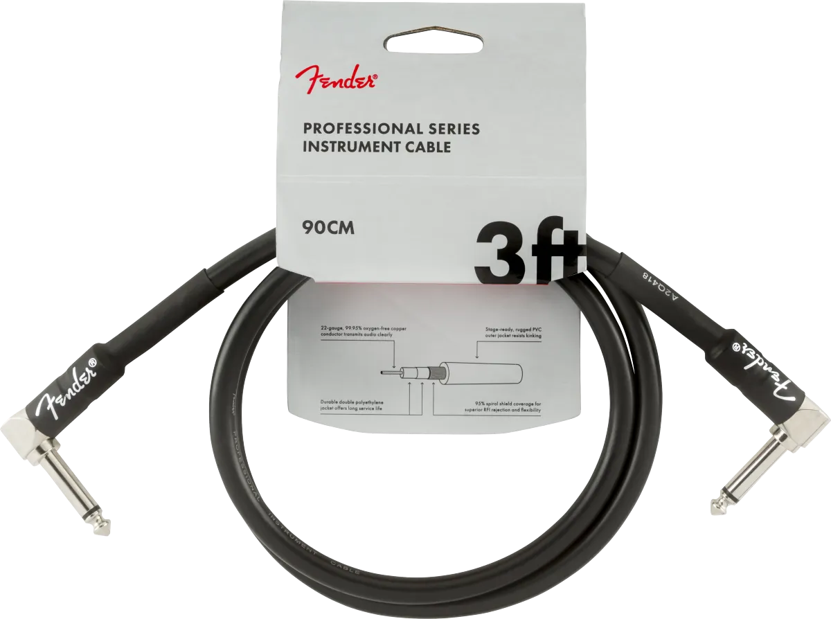 Fender Professional Series  3" / 90cm Right Angle - Right Angle Jack Cable