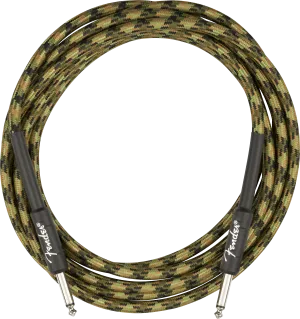 Fender Professional Series Instrument Cable, Straight/Straight, 10', Woodland Camo