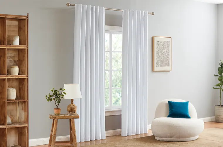 FILIGREE Amelie Room Darkening Single Curtain in White