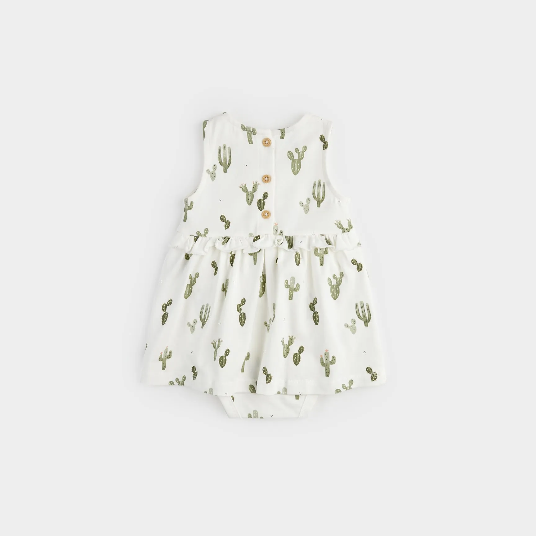 FIRSTS by Petit Lem Cactus Print Bodysuit Dress