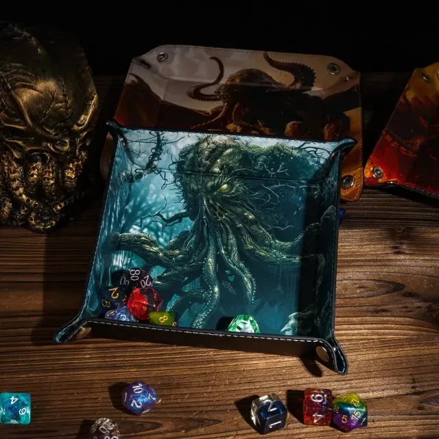 Foldable Dice Tray | Kraken | Grey