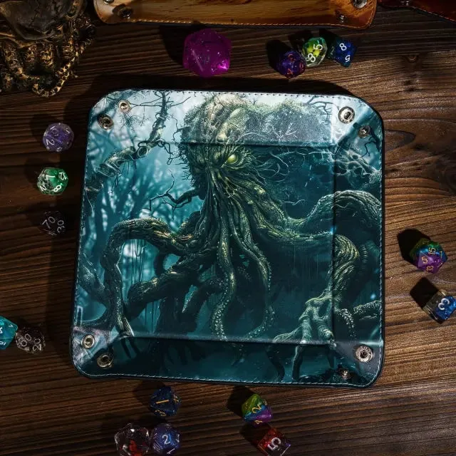 Foldable Dice Tray | Kraken | Grey