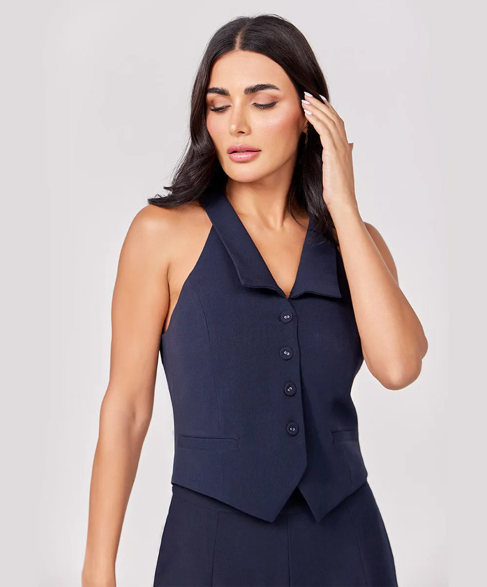 Formal Navy Blue Waist Coat