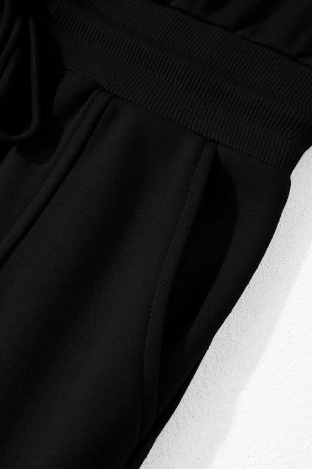 French Terry Zipped Collar Sleeveless Drawstring Waist Mini Dress