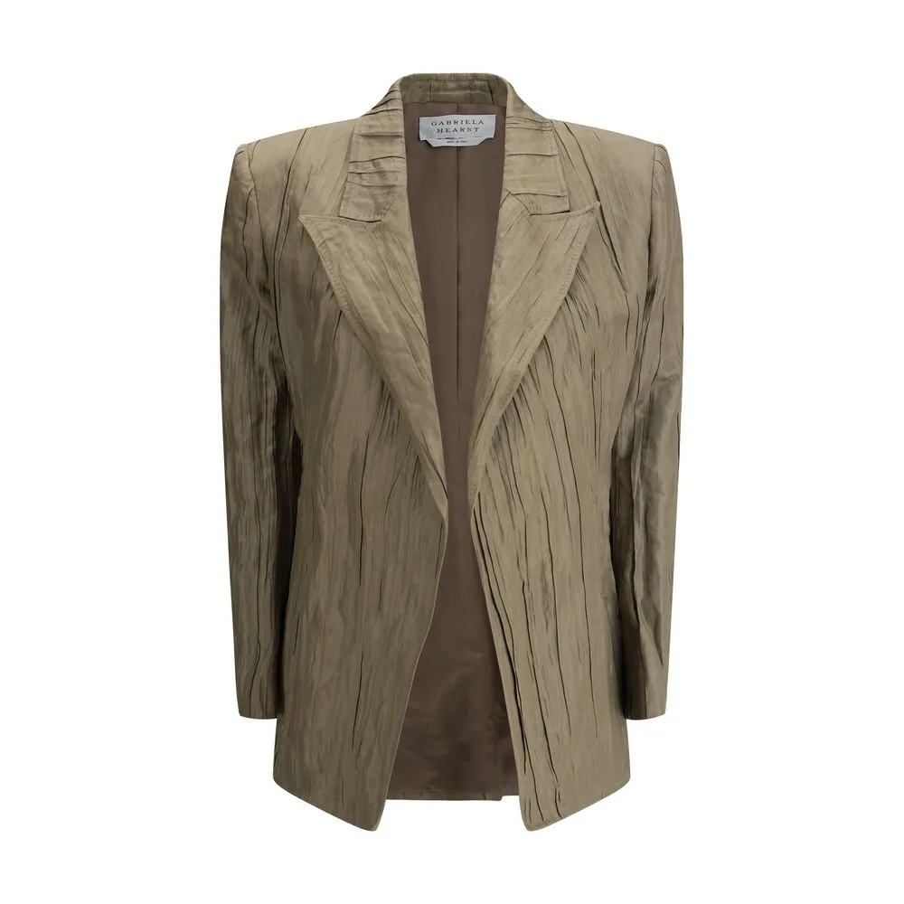 Gabriela Hearst Ruched silk Mairi Blazer
