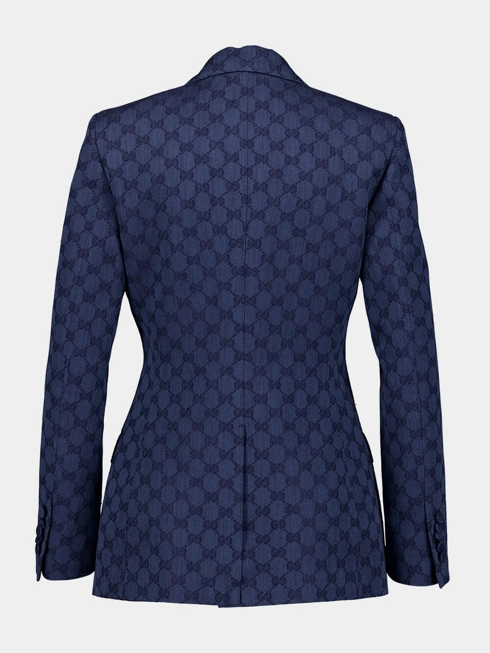 GG Logo-Jacquard Single-Breast Blazer
