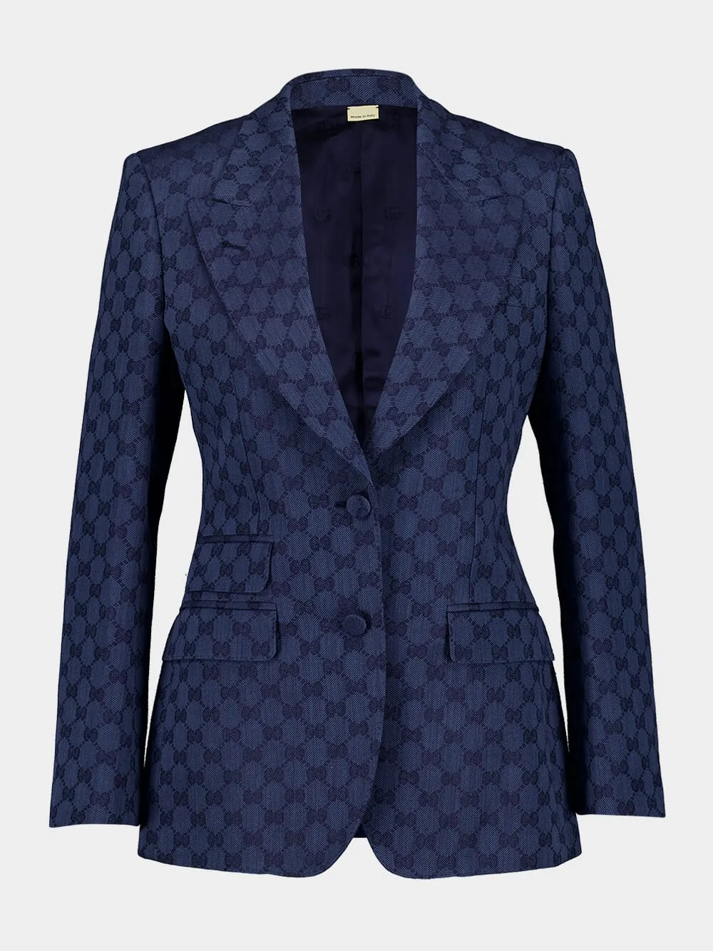 GG Logo-Jacquard Single-Breast Blazer
