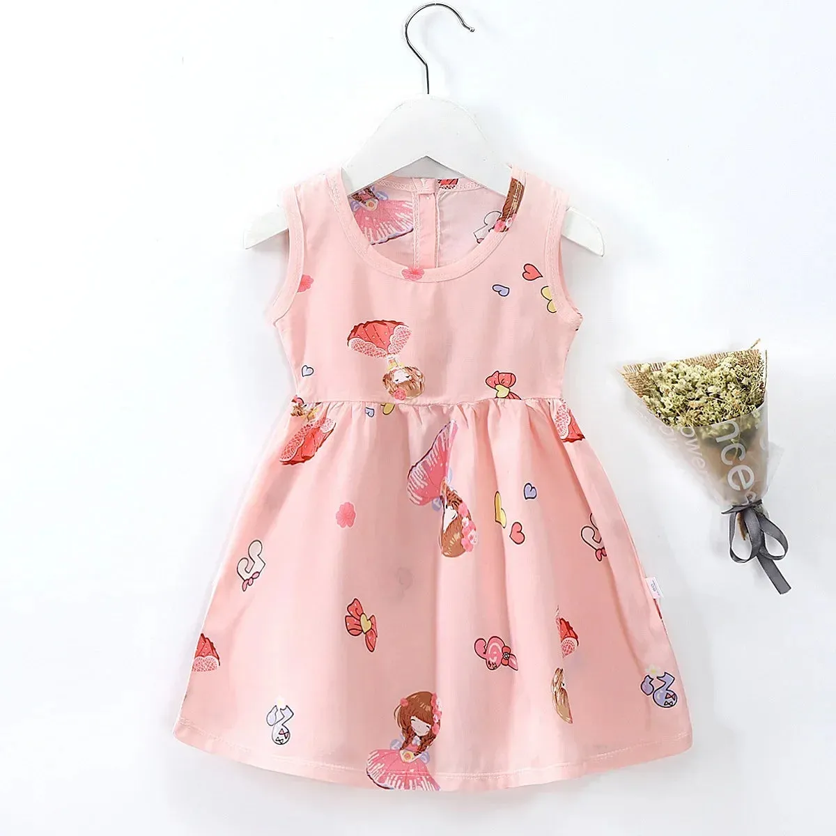 Girl Dresses Cotton Children clothing Summer Kids Clothes Dresses For Girls Party Princess Fashion Outfit cartoon Beach Dress