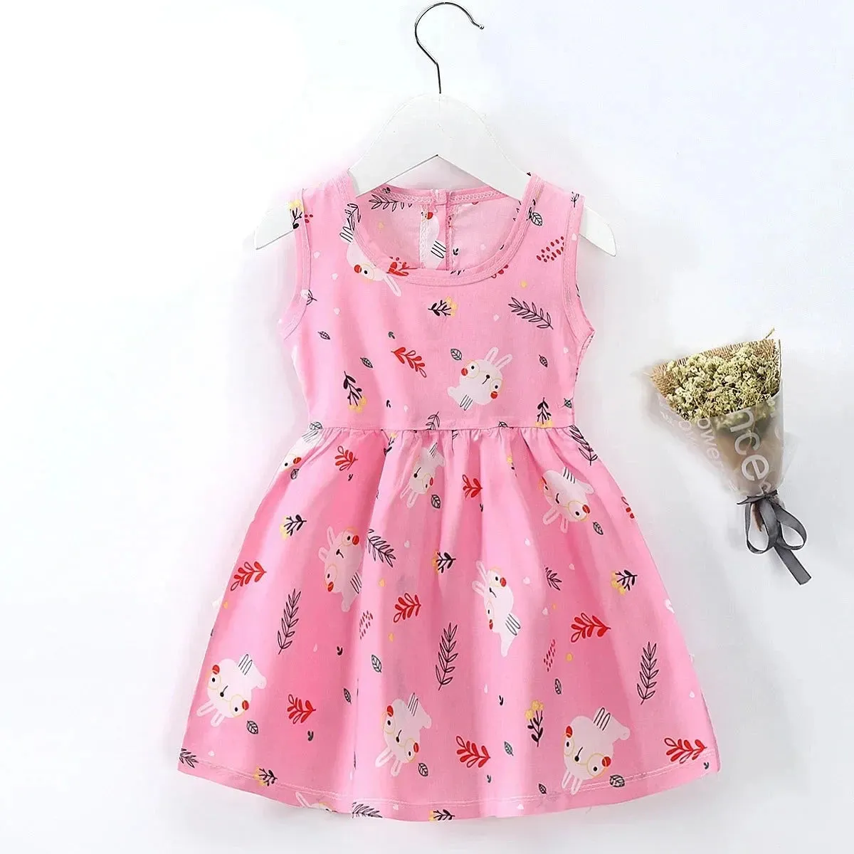Girl Dresses Cotton Children clothing Summer Kids Clothes Dresses For Girls Party Princess Fashion Outfit cartoon Beach Dress