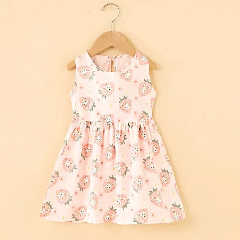 Girl Dresses Cotton Children clothing Summer Kids Clothes Dresses For Girls Party Princess Fashion Outfit cartoon Beach Dress