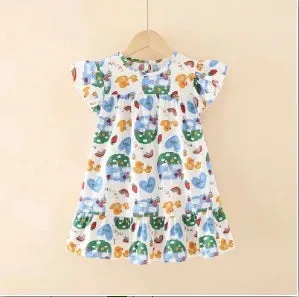 Girl Dresses Cotton Children clothing Summer Kids Clothes Dresses For Girls Party Princess Fashion Outfit cartoon Beach Dress