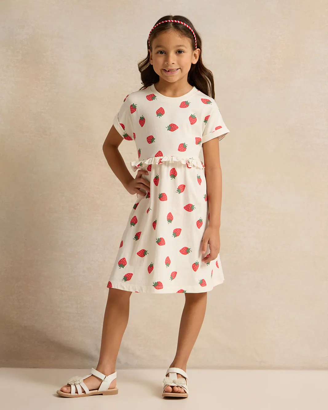 Girls Assorted Printed Cherry Dress