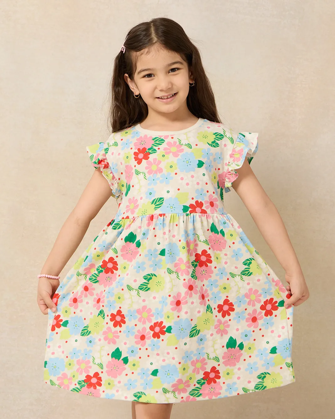 Girls Assorted Printed Floral Dress