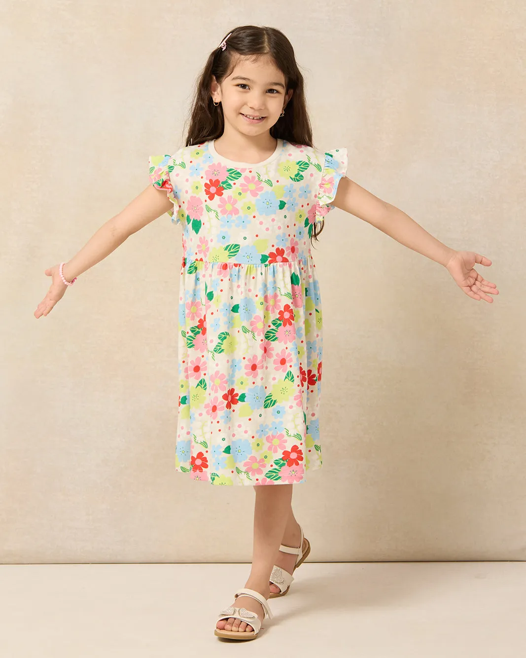 Girls Assorted Printed Floral Dress