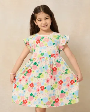 Girls Assorted Printed Floral Dress