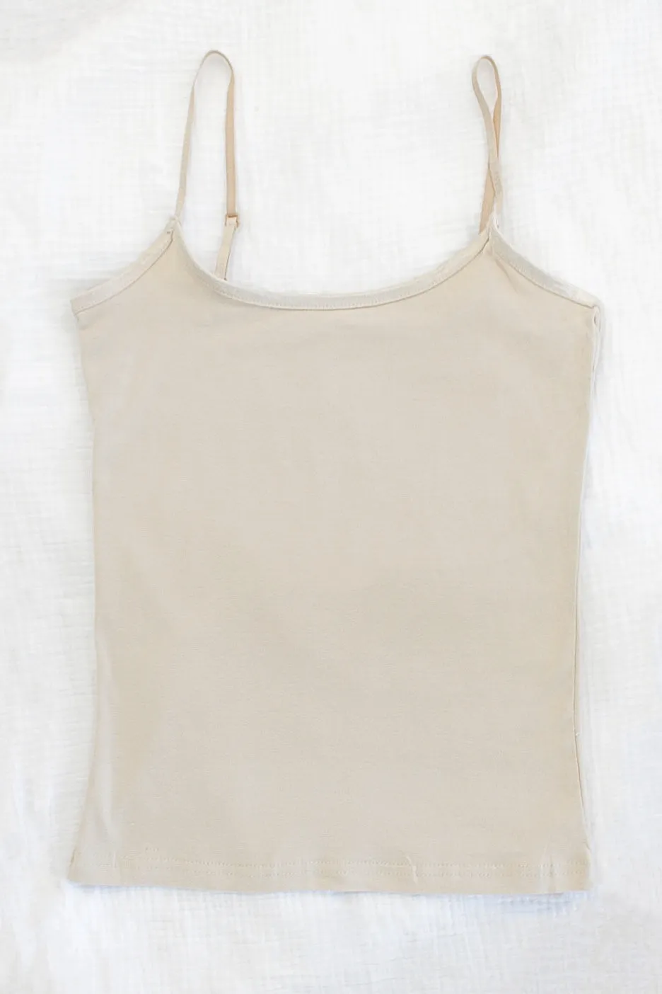 Girls: Basic Light Mocha Brown Layering Cami