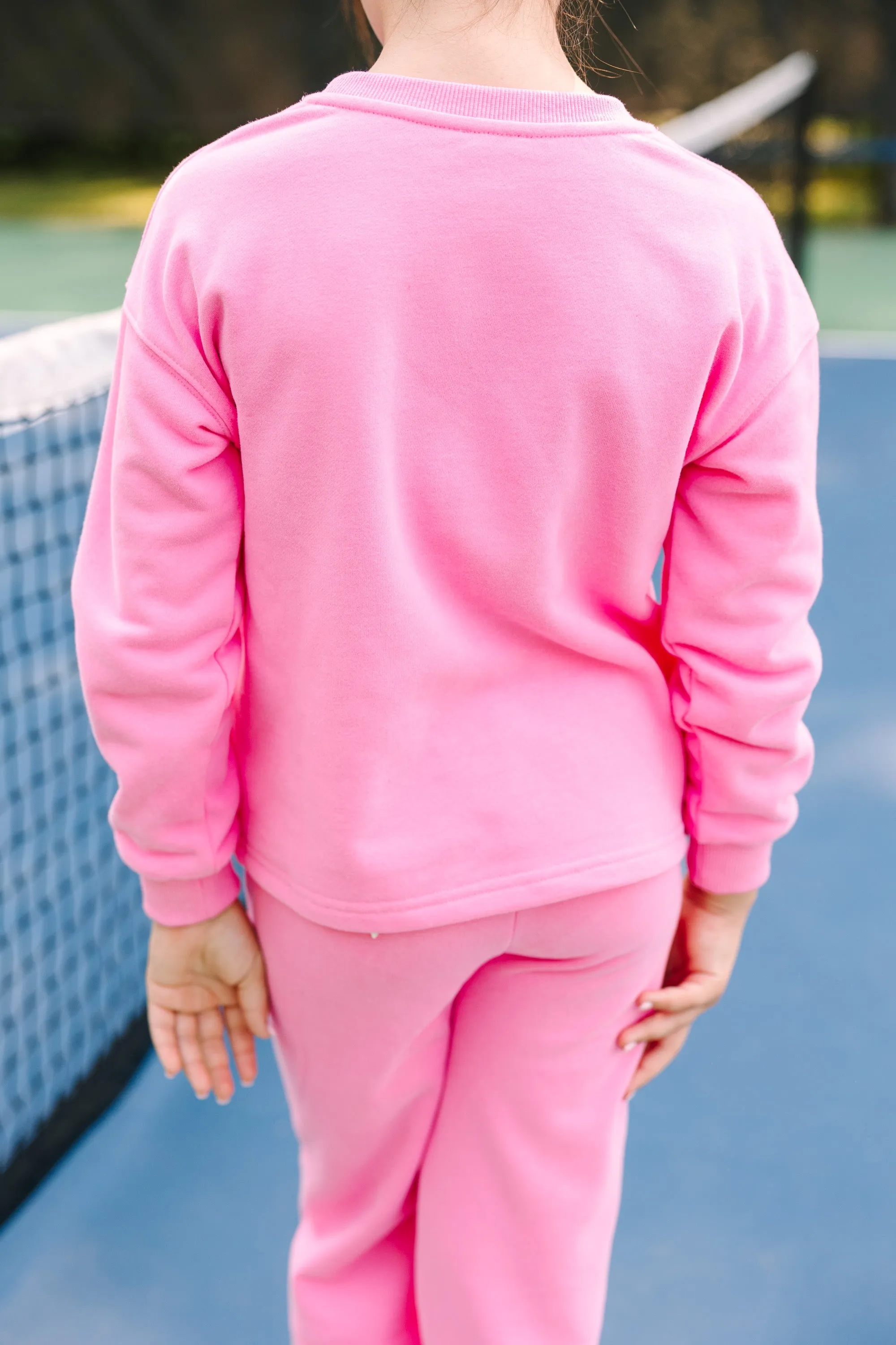 Girls: Get To Going Pink Jogger Set