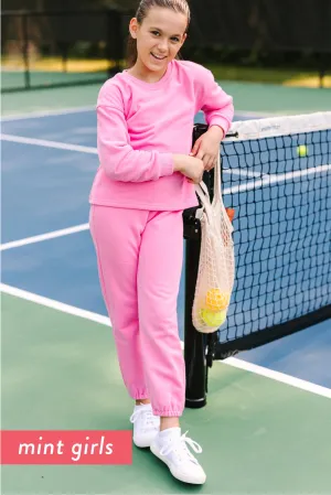 Girls: Get To Going Pink Jogger Set