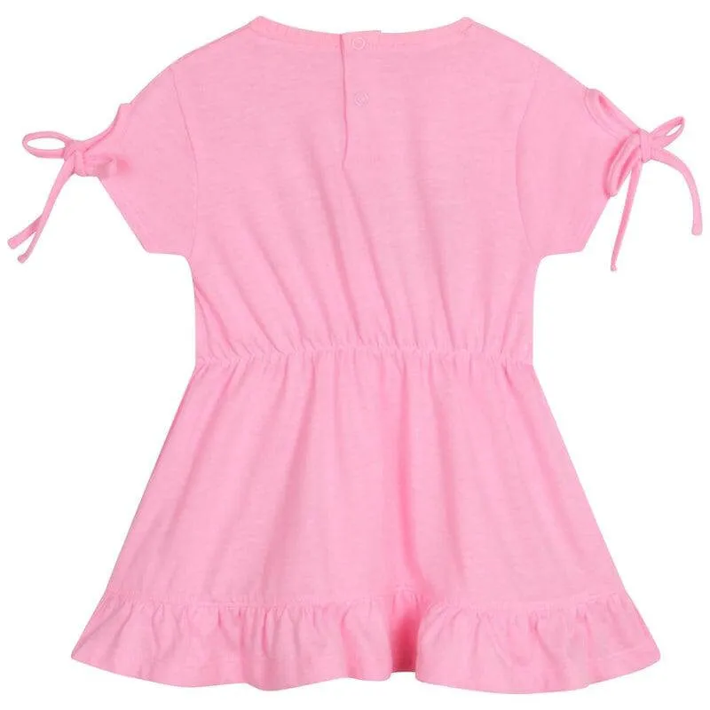 Girls Pink Love Graffiti Print Dress