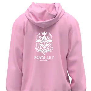 H001 Hoodies Classic (Pink) White Flower