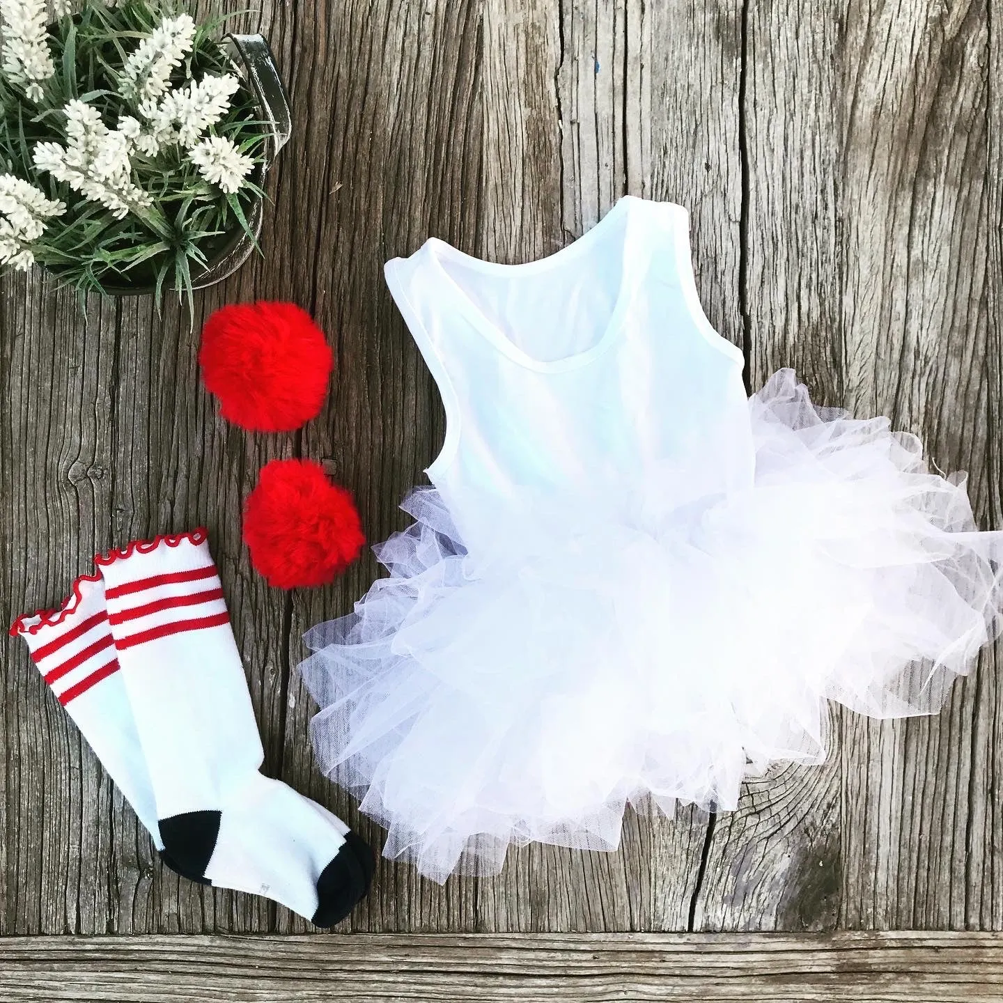Halloween Clown Tutu Dress White