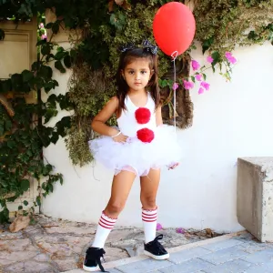 Halloween Clown Tutu Dress White