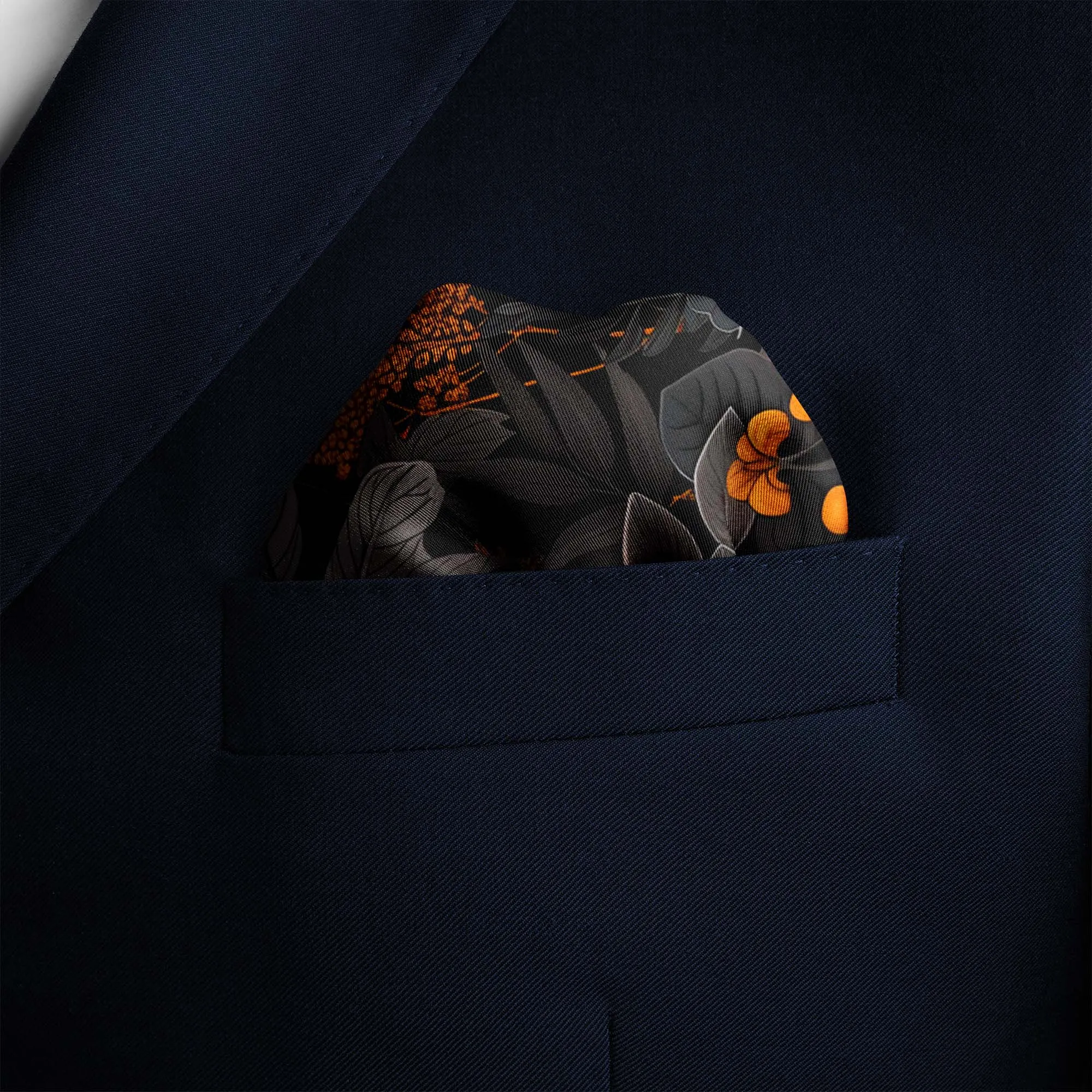 HALLOWEEN TREE SILK POCKET SQUARE