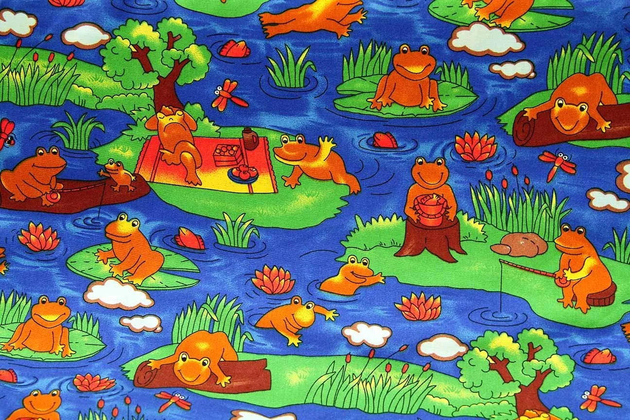 Happy Frogs Patchwork / Craft Fabric