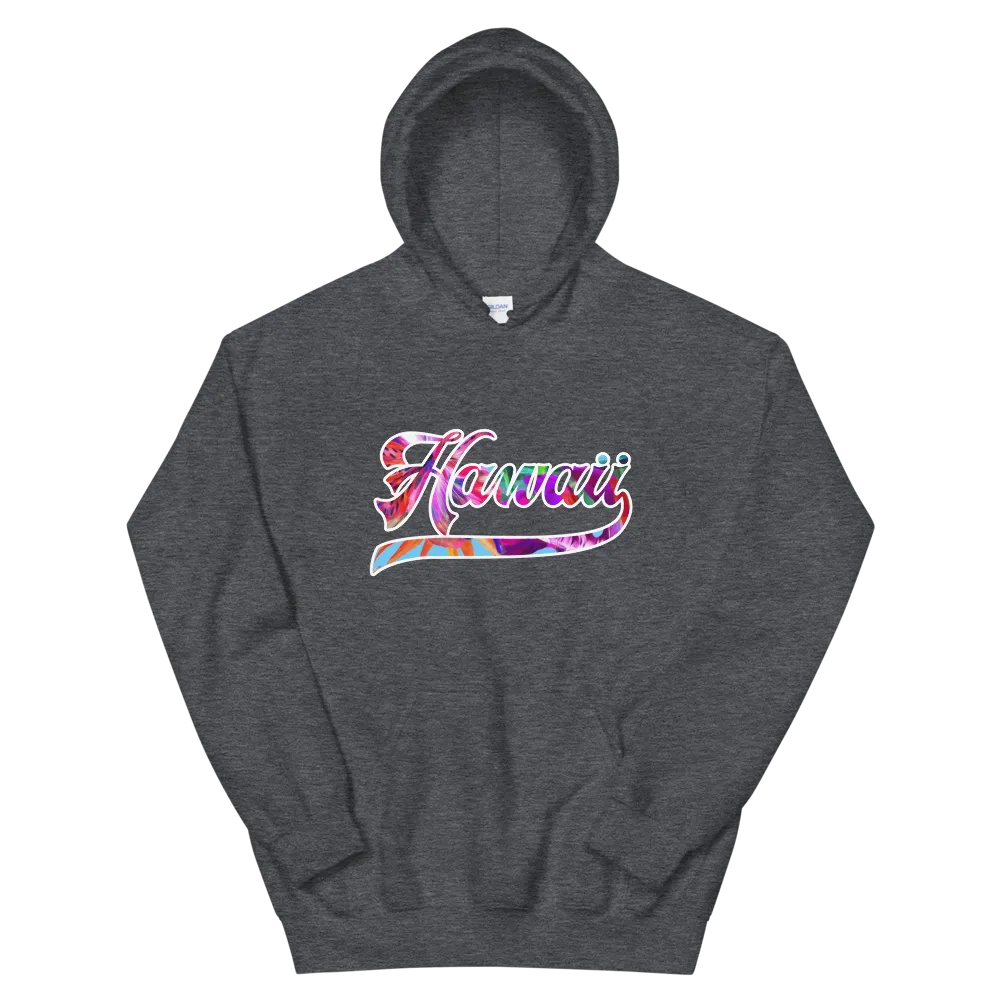 Hawaii 808 - Floral Jersey with White Border (front/back) *ADULT HOODIE*