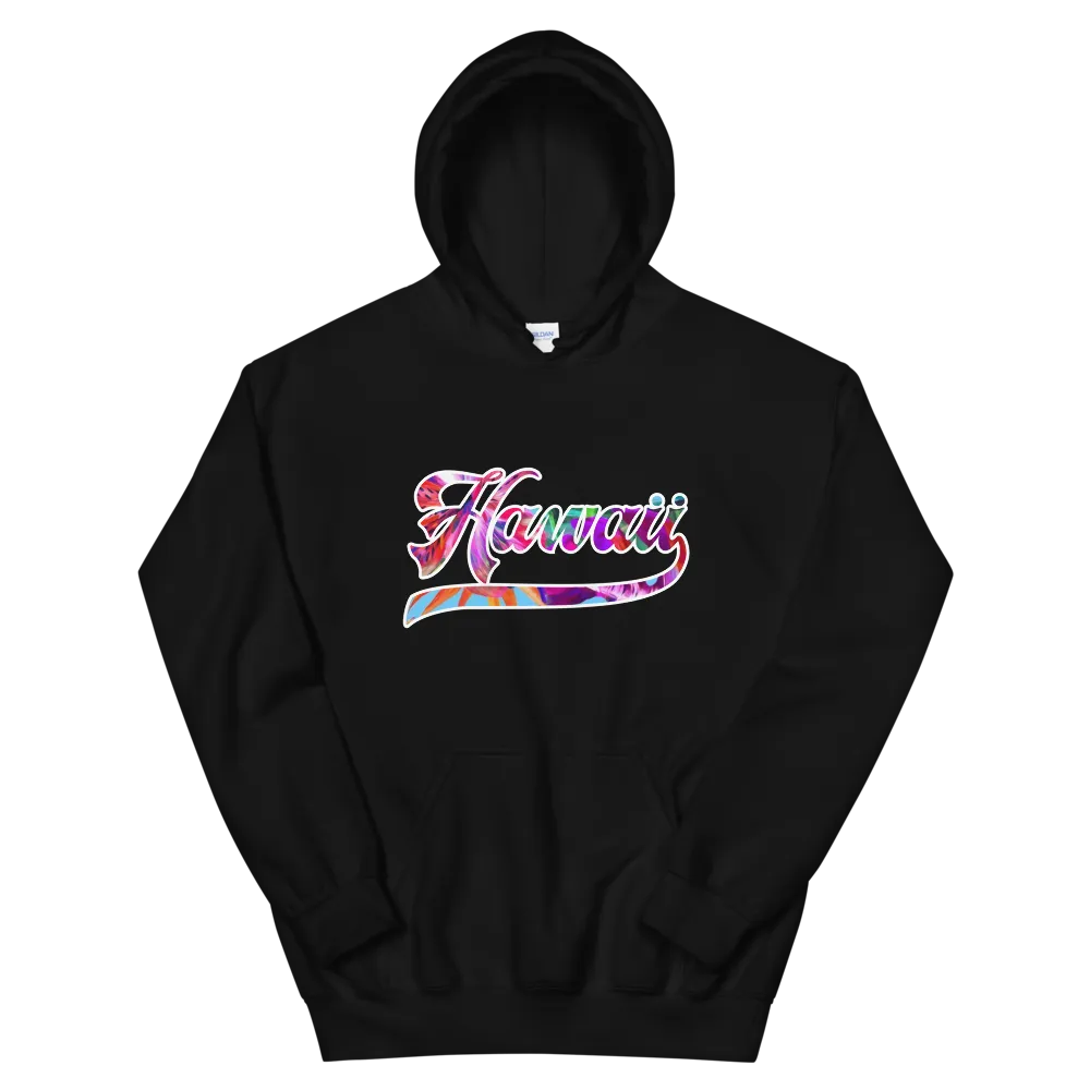 Hawaii 808 - Floral Jersey with White Border (front/back) *ADULT HOODIE*