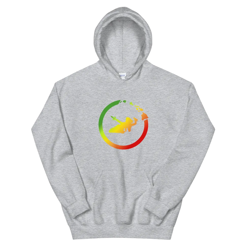 Hawaiian Islands Ring - Hula Wahine - Kanaka Maoli fade *ADULT HOODIE*