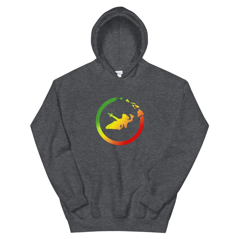 Hawaiian Islands Ring - Hula Wahine - Kanaka Maoli fade *ADULT HOODIE*
