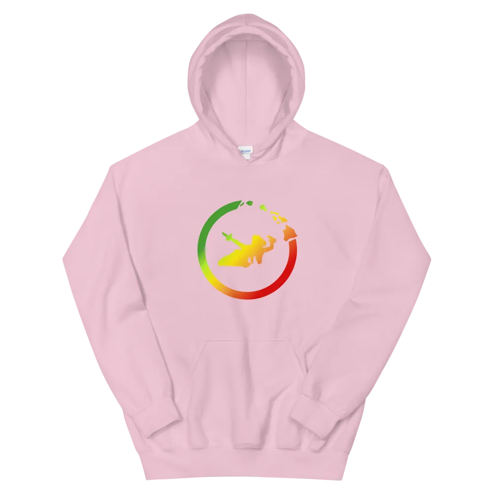 Hawaiian Islands Ring - Hula Wahine - Kanaka Maoli fade *ADULT HOODIE*