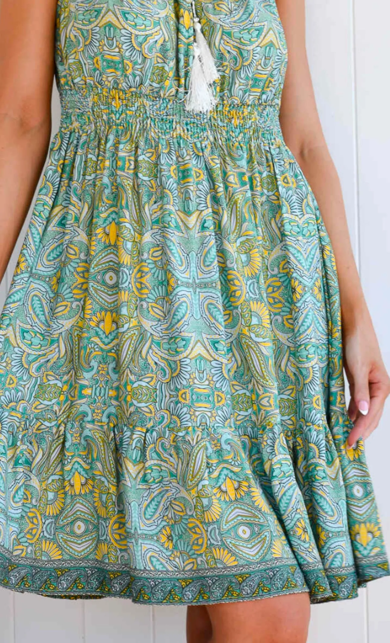 Heat Is On Green/Yellow Dress
