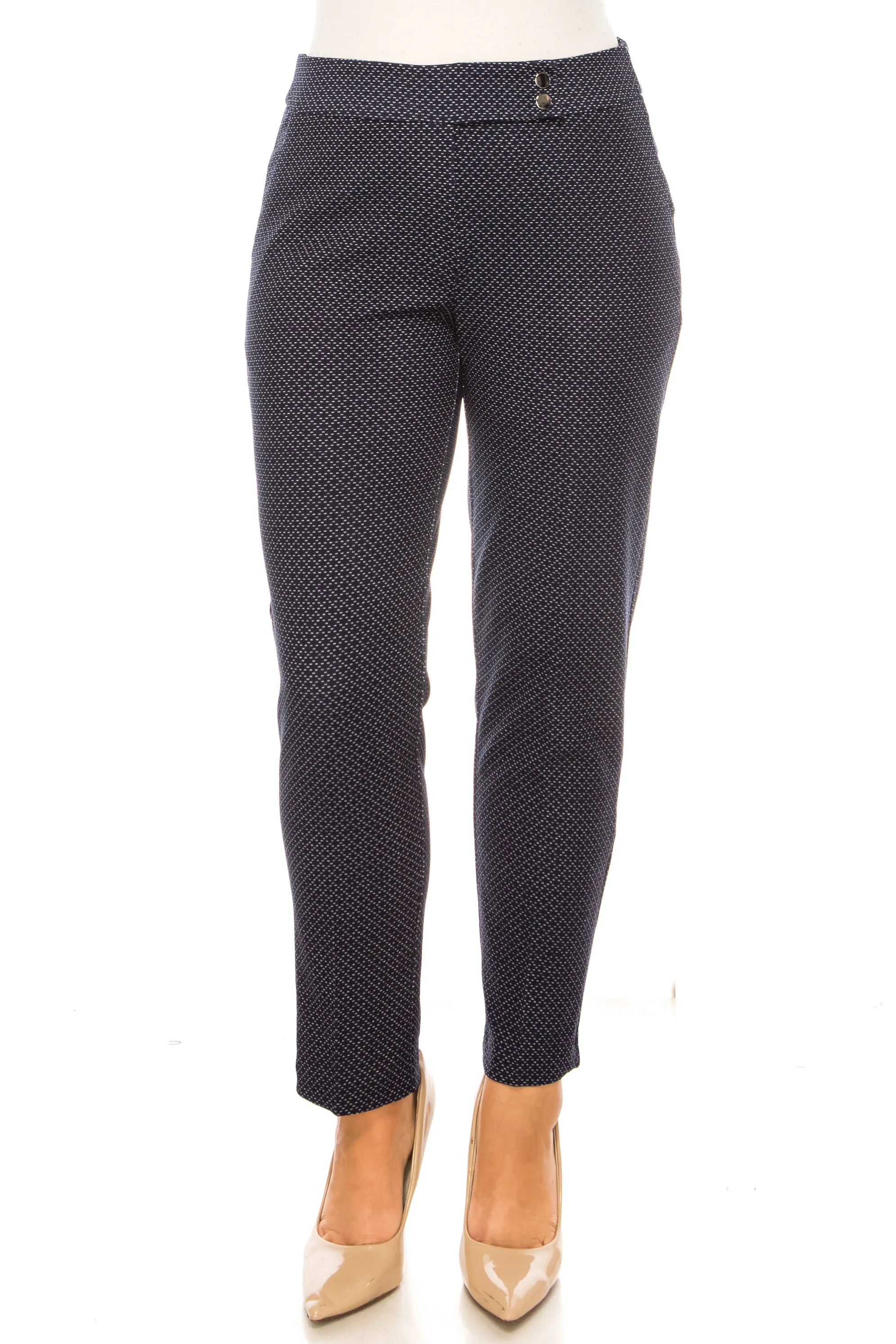 Hope & Harlow Printed Pull-On Straight Leg Pants