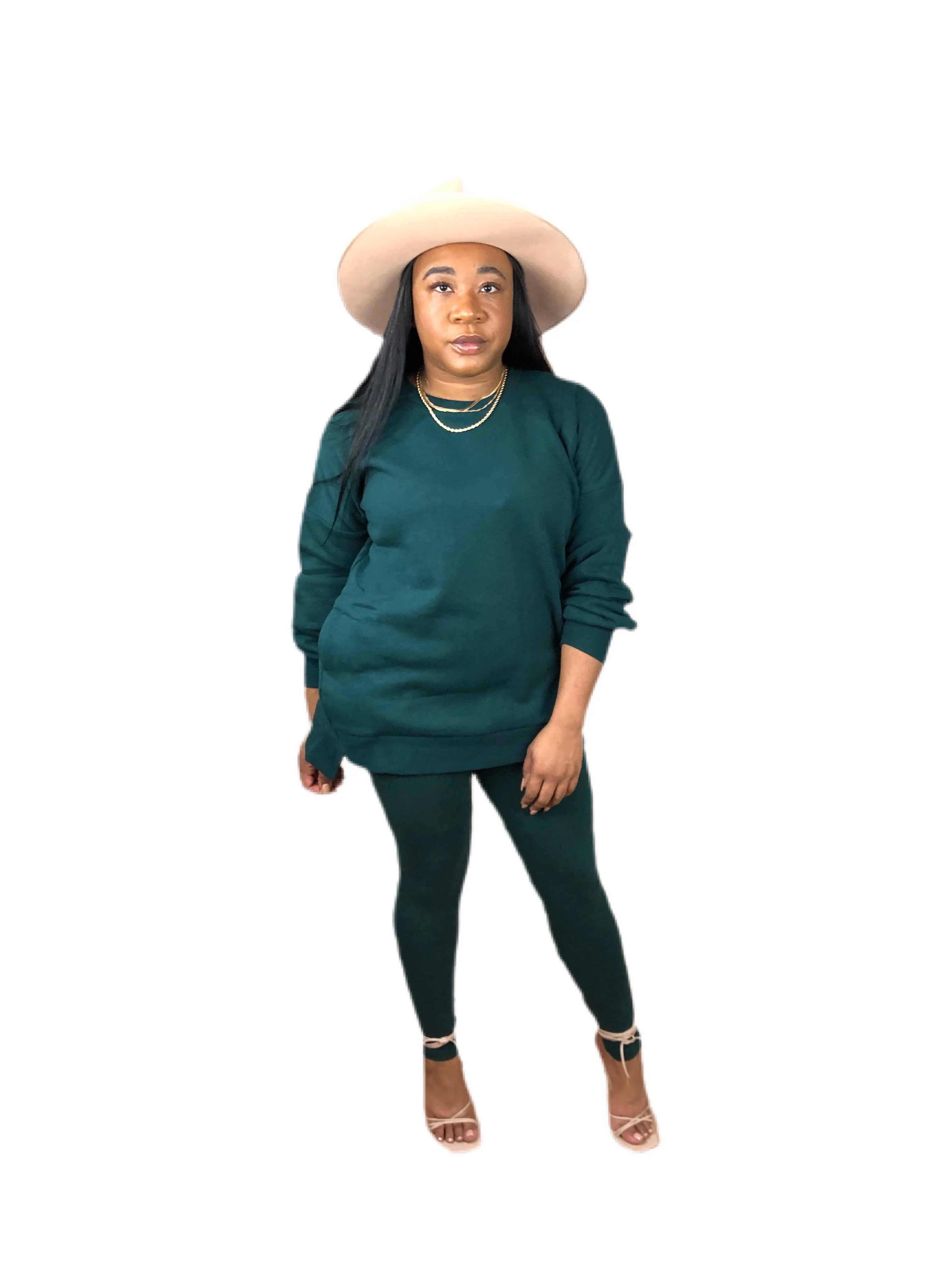 Hunter green legging set