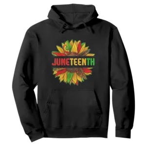 Juneteenth Hoodie Sunflower with Fist Black History TS01