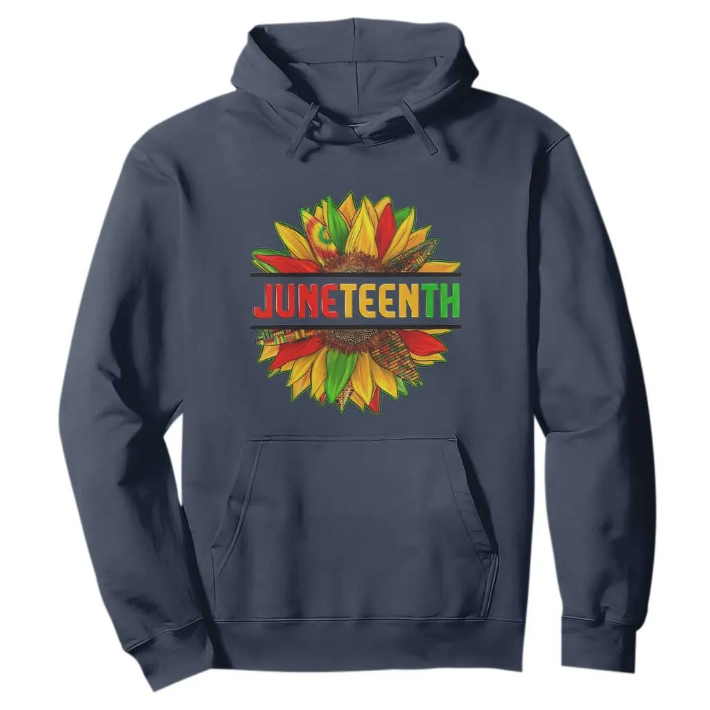 Juneteenth Hoodie Sunflower with Fist Black History TS01